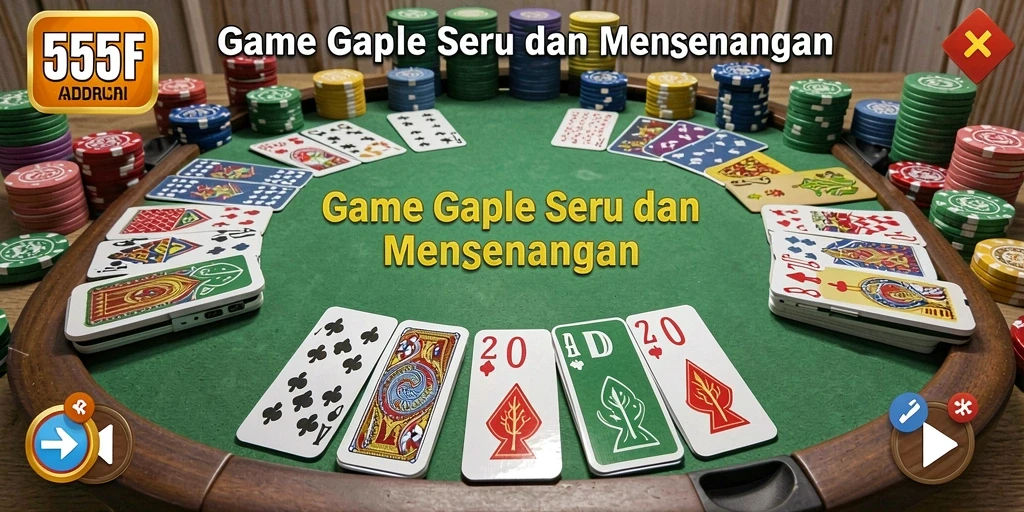 Gameplay seru Gaple di 555F dengan interaksi antar pemain.