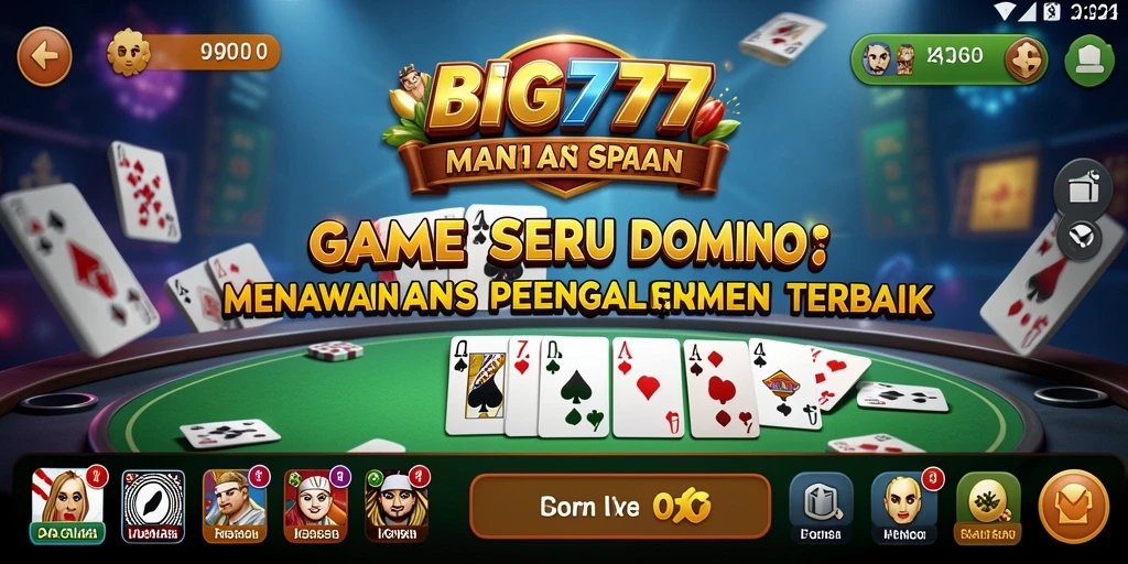 Tampilan gameplay seru dari BIG777 yang menampilkan aksi domino.