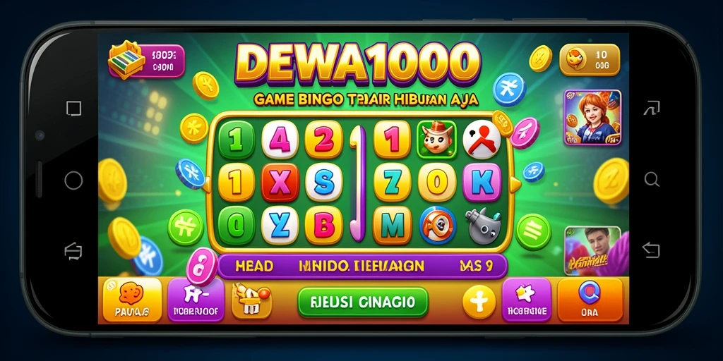 Screenshot DEWA1000 menampilkan gameplay Bingo yang seru.