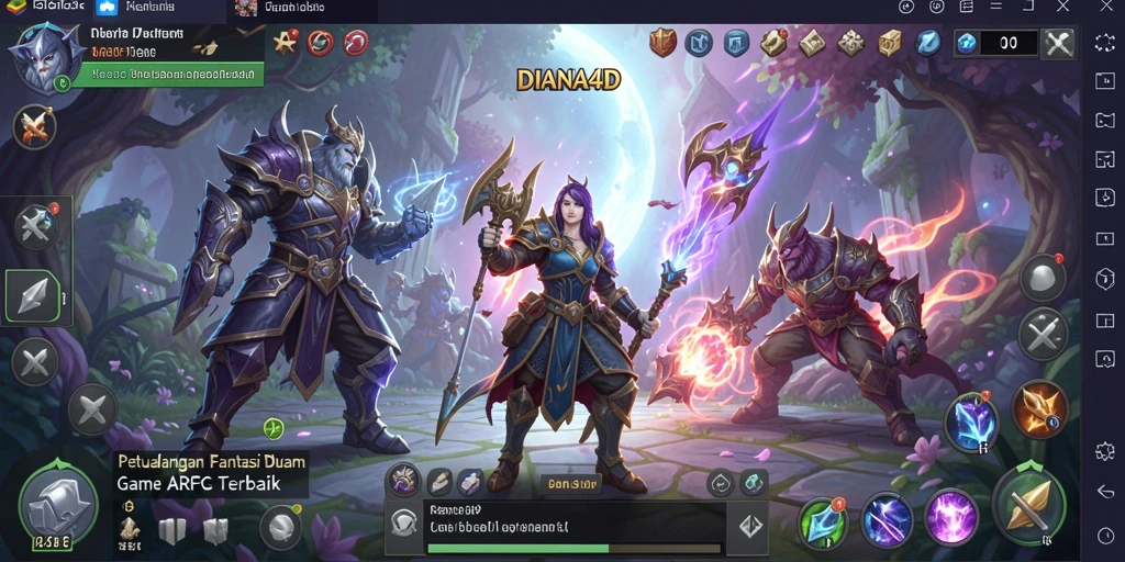 Screenshot menunjukkan aksi seru dalam permainan ARPG DIANA4D.