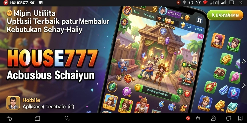 Tampilan antarmuka aplikasi HOUSE777 yang intuitif dan ramah pengguna.