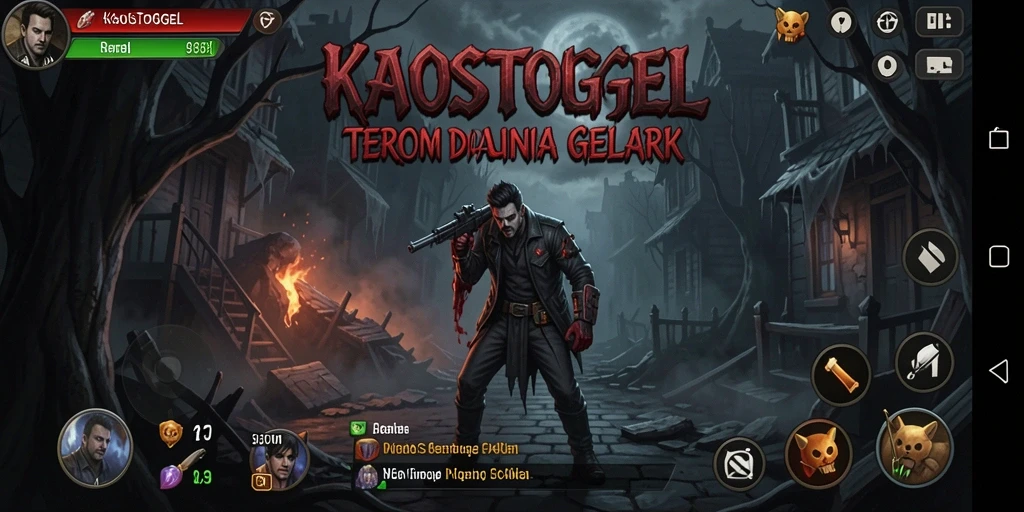 Tampilan gameplay yang menegangkan di dunia gelap.