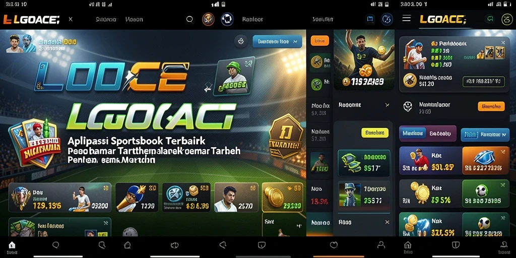 Screenshot utama LGOACE menampilkan tampilan antarmuka taruhan yang modern dan interaktif.