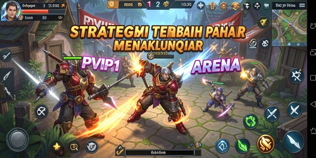 Screenshot gameplay RPVIP1 menampilkan pertempuran strategi menarik.