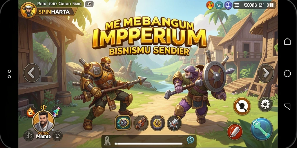 Tampilan gameplay <strong>SPINHARTA</strong> yang menarik dan penuh strategi.