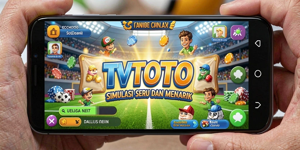 Screenshot utama TVTOTO menampilkan gameplay menarik dan interaksi karakter.
